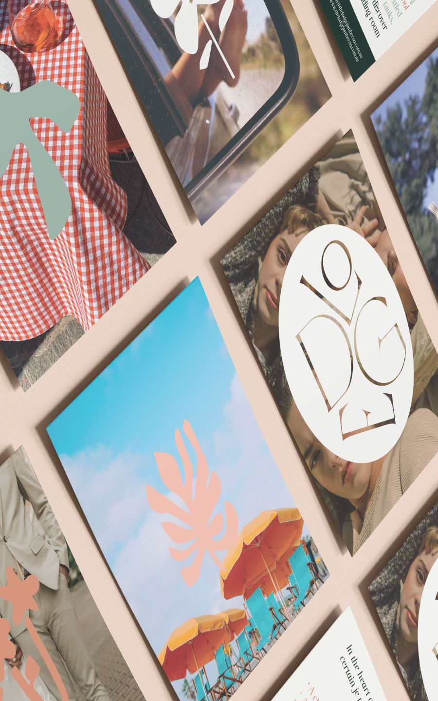 The Lodge Postcard Stationary Design